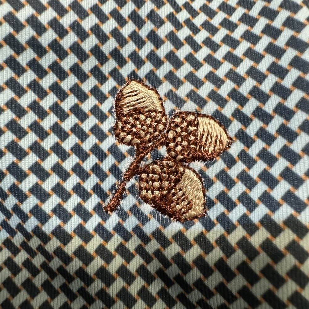 Turtleson Polo Shirt M Old Edwards Inn Golf Three Acorns Blue Geometric